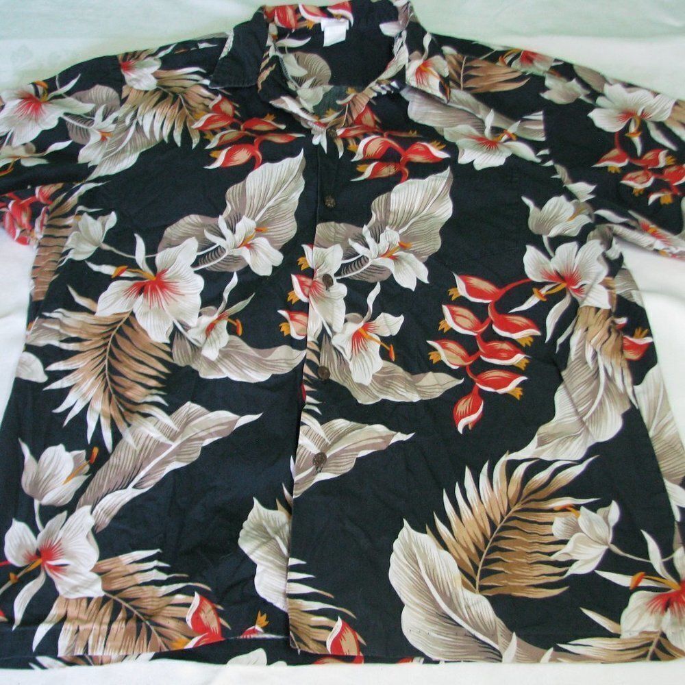Vintage Red Dirt Floral Hawaiian Shirt